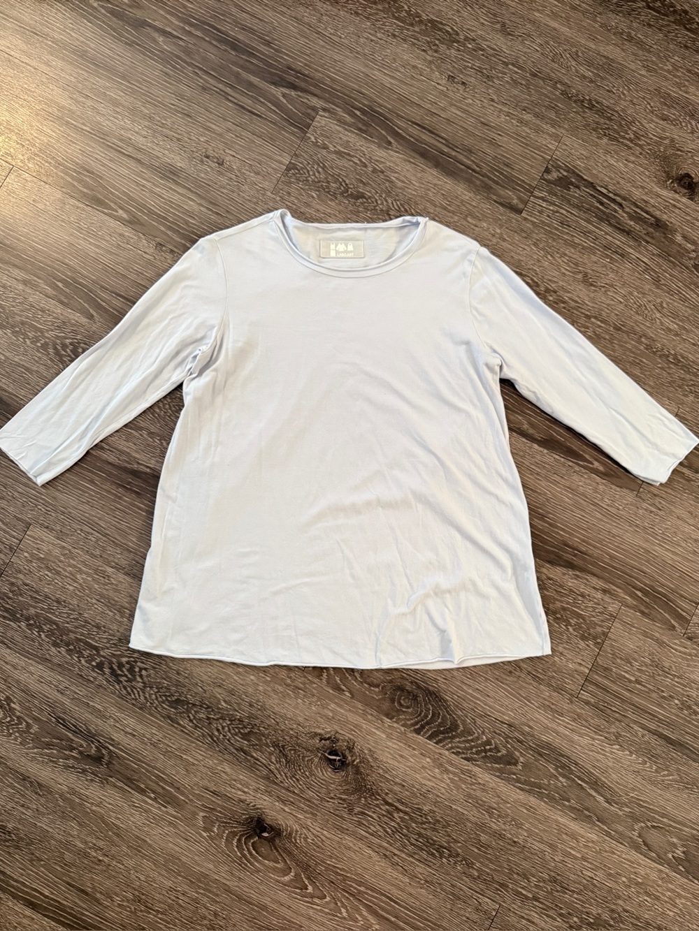 Labo.Art Light Blue 3/4 Sleeve Top